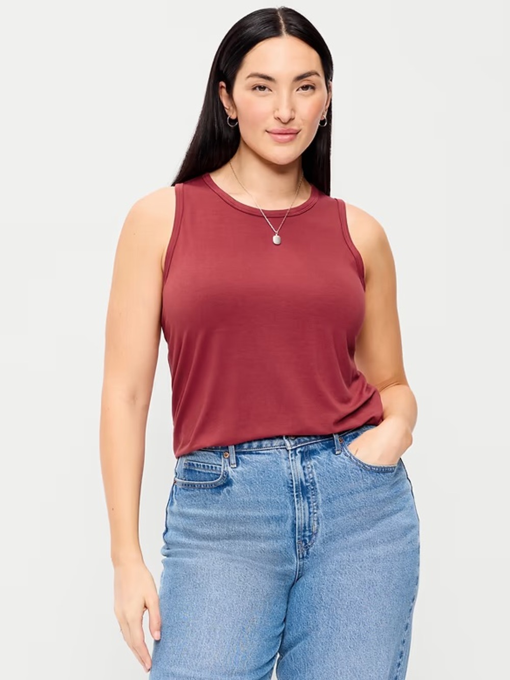 Old Navy Luxe Sleeveless Top – Loaganberry – Women’s Large